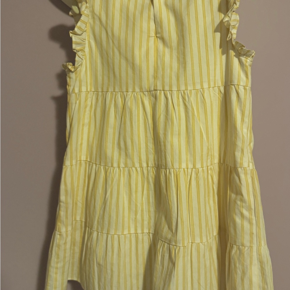 Yellow Striped Kids Dress